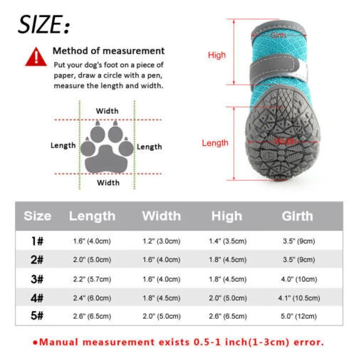 4 peças botas pequenas médias grandes para cachorros protetor de pata faixa reflexiva antiderrapante - Imagem 2 de 4