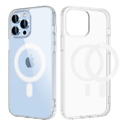 Megalucky for iPhone 13 Pro Max Clear Case with Magsafe, Strong Magnetic Shoc...