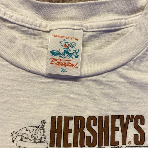 VTG 1991 Hershey’s Chocolate Factory T-Shirt ORIGINAL Sz XL Statements B Johnson - Picture 3 of 12