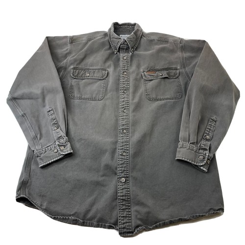 Carhartt Mens L Tall Green Heavy Twill 