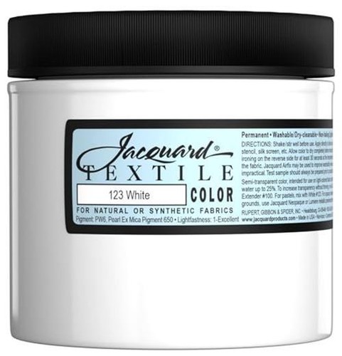 Fabric Paint For Clothes 8 Oz Textile Color white Leaves Fabric Soft Permanent 