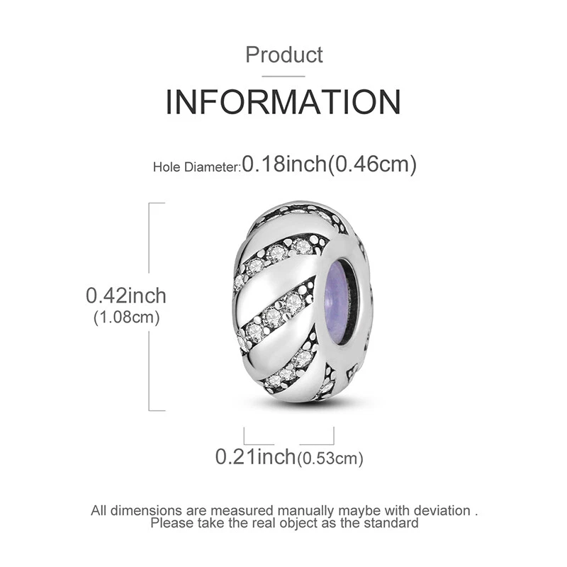 MULA Original Wrapped DIY Charm Spacer Perlen CZ Für Armband 925 Versilbert - Bild 4 von 4