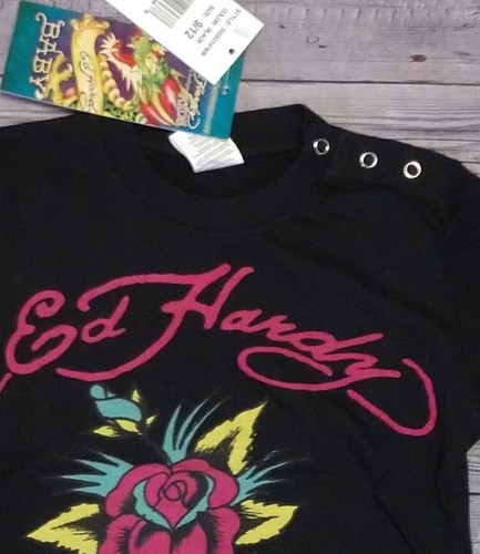 New! Baby Girl's Ed Hardy T-Shirt Size 9/12 Months - Picture 2 of 3
