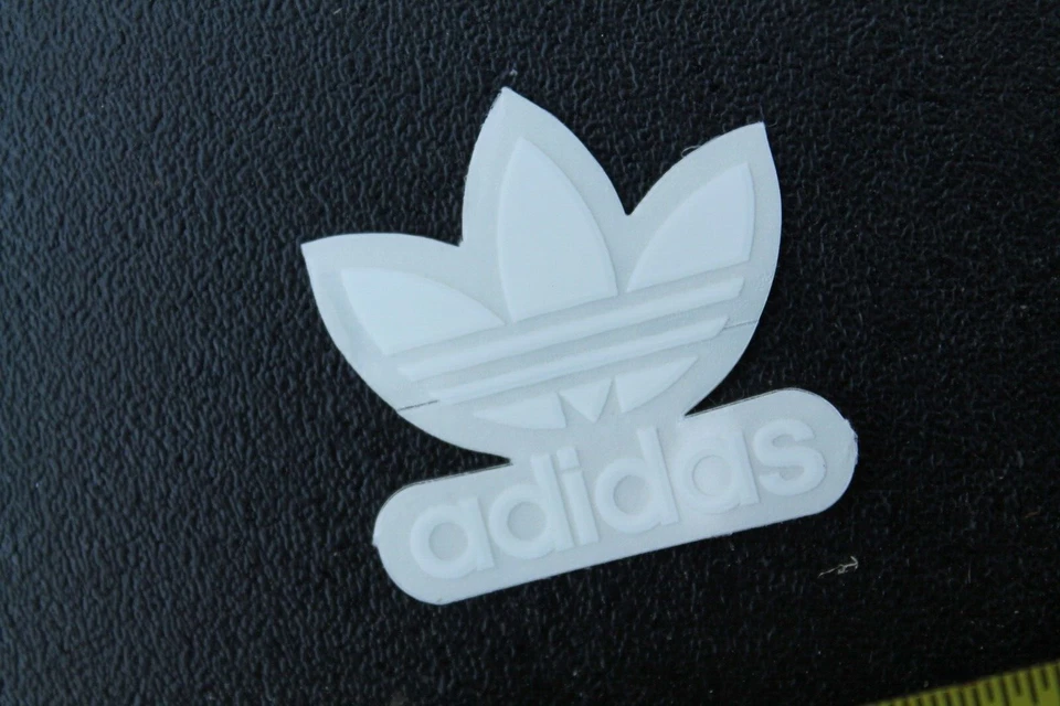 ADIDAS Zapato Calzado Pequeño Transparente Blanco Rayas Hoja Zapatilla Skateboarding PEGATINA Foto 3 de 4