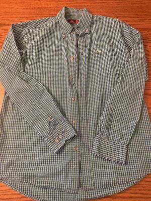 Robe Di Kappa Shirt Mens Large Green Checkered Long Sleeve