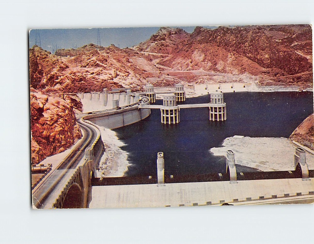 Postcard Boulder Dam and Lake Mead USA Arizona USA