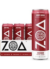 ZOA Energy Drink, Cherry Limeade, Zero Sugar, 12 Fl Oz (Pack of 12)