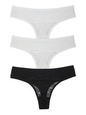 Aina Set di 3 perizoma con pizzo