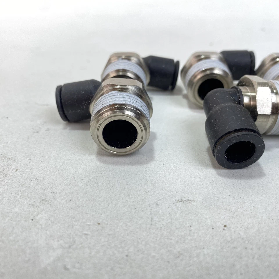 Paquete de 10 codos machos Legris 3109 60 22, para tubo de 3/8 pulgadas OD, tamaño de tubo de 1/8 pulgadas, negro Foto 4 de 4