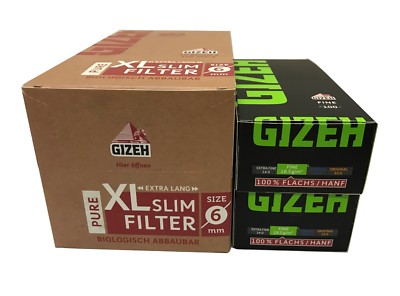 Wholesale Gizeh Pure XL Slim Filter 10 Bags Each 120 Filters