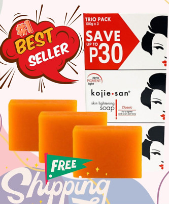 Original Kojie San Skin Lightening Kojic Acid Soap 100g x 3
