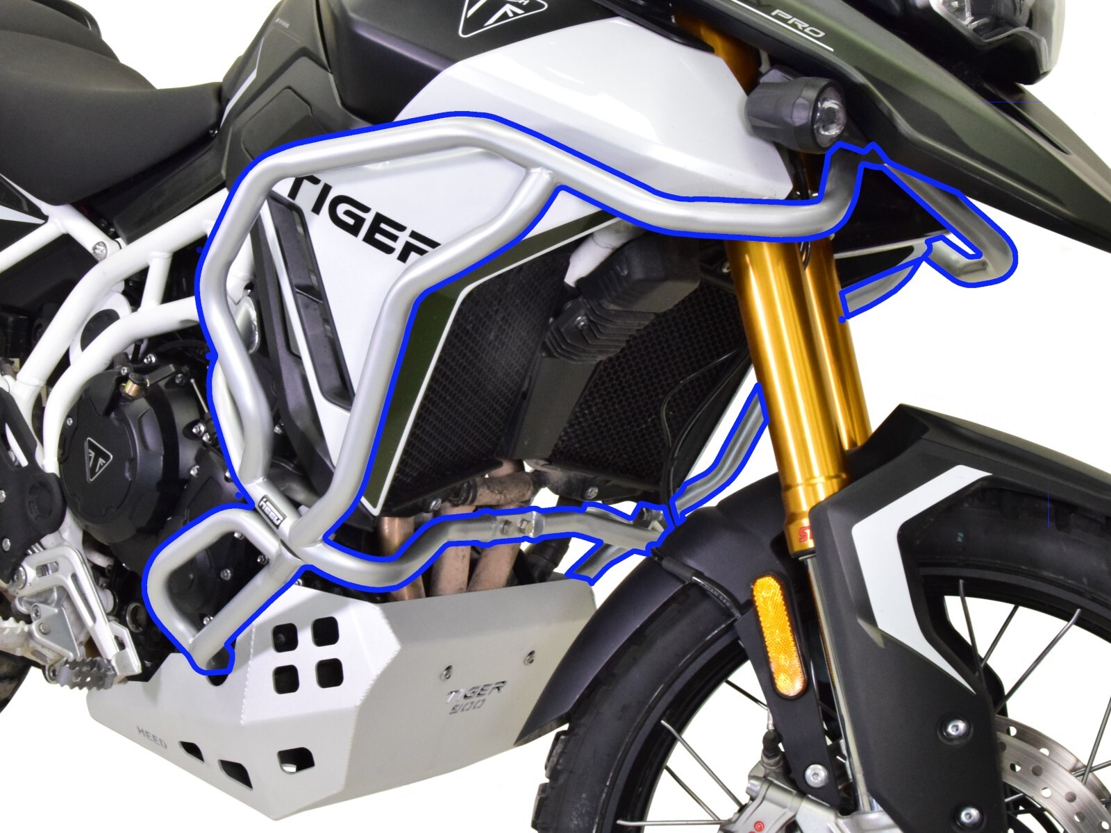 Paramotore HEED TRIUMPH TIGER 900 (2024 - ) - set Bunker, argento