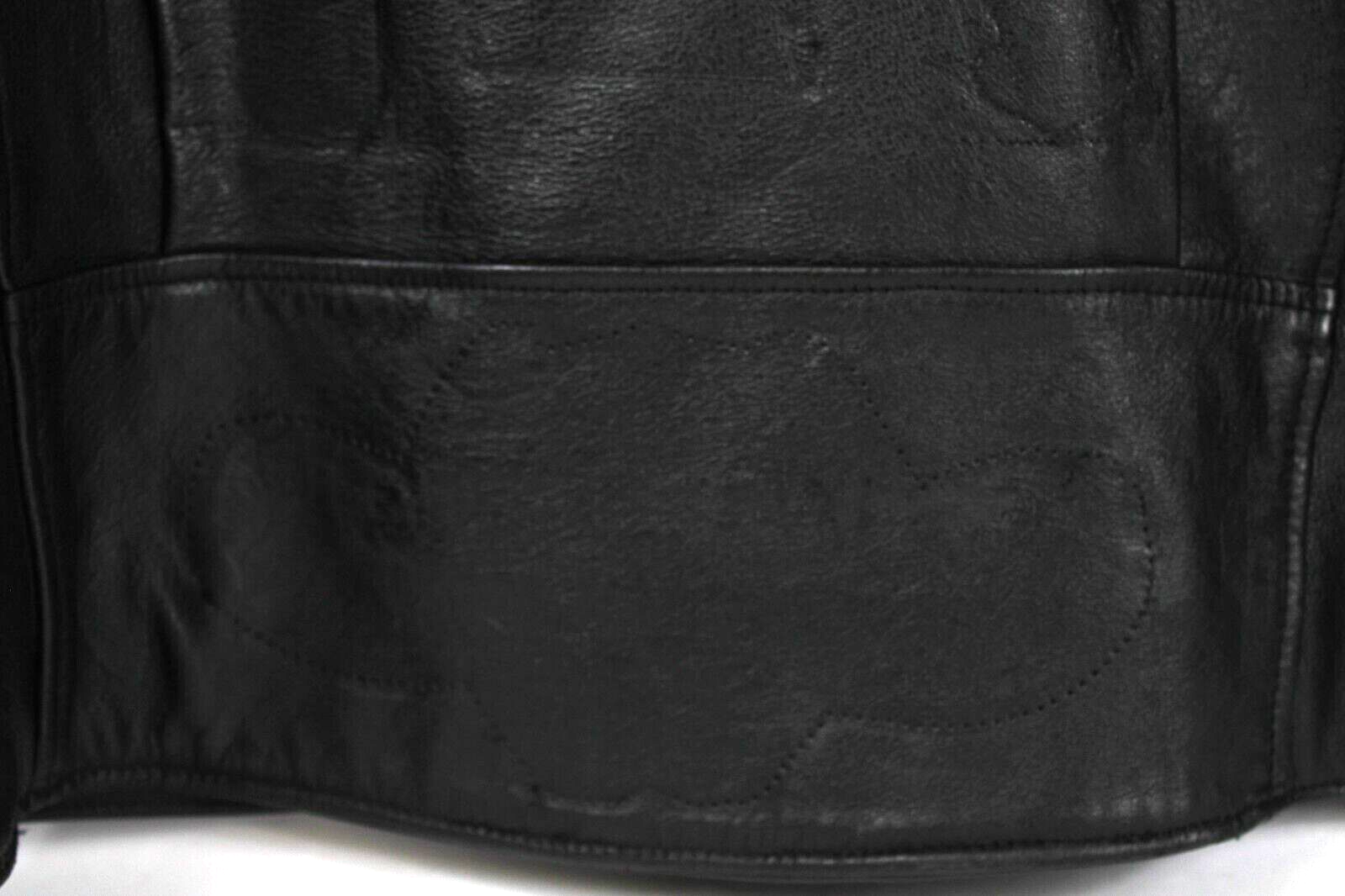 Vintage Harley Davidson Men's XL Black Leather Riding Jacket Tassel