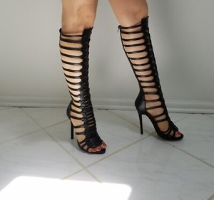 gladiator knee high heels