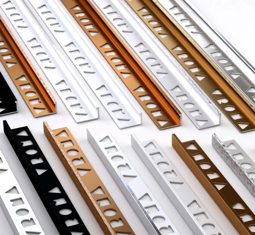 10x VROMA Tile Trim Edge - Straight L-Shape- 2.5M Aluminium Chrome, Brushed, NEW - Image 2 of 4