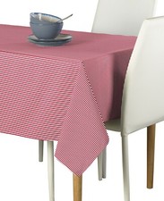 Pinstripes Red Signature Tablecloths - Assorted Sizes
