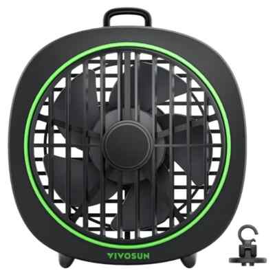 VIVOSUN AeroWave D4, 4  Grow Tent Clip Fan with Detachable Hook, Black