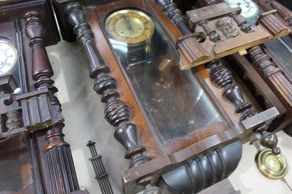 3 Antique Wall Clocks eBay