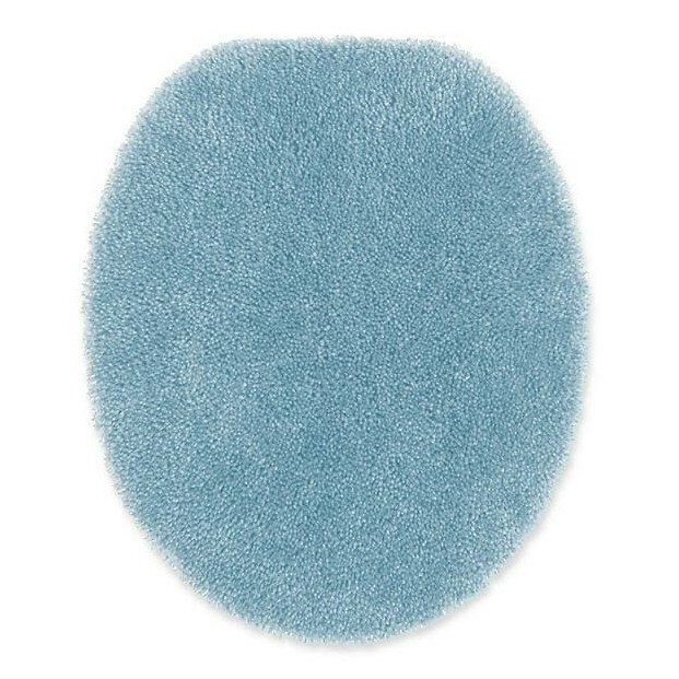 Wamsutta Duet Bathroom Universal Toilet Lid Cover In Glacier. Not