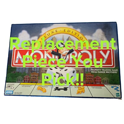 Monopoly Deluxe Edition 1935 1936 1998 REPLACEMENT PARTS PIECES