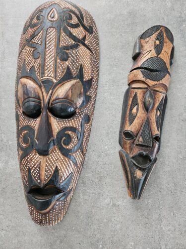 Afrikanische handgeschnitzte Holzmaske - Bild 1 von 1