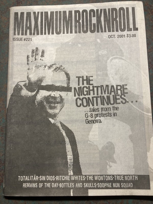 Maximum Rock N Roll Magazine No 221 Punk Rock Fanzine
