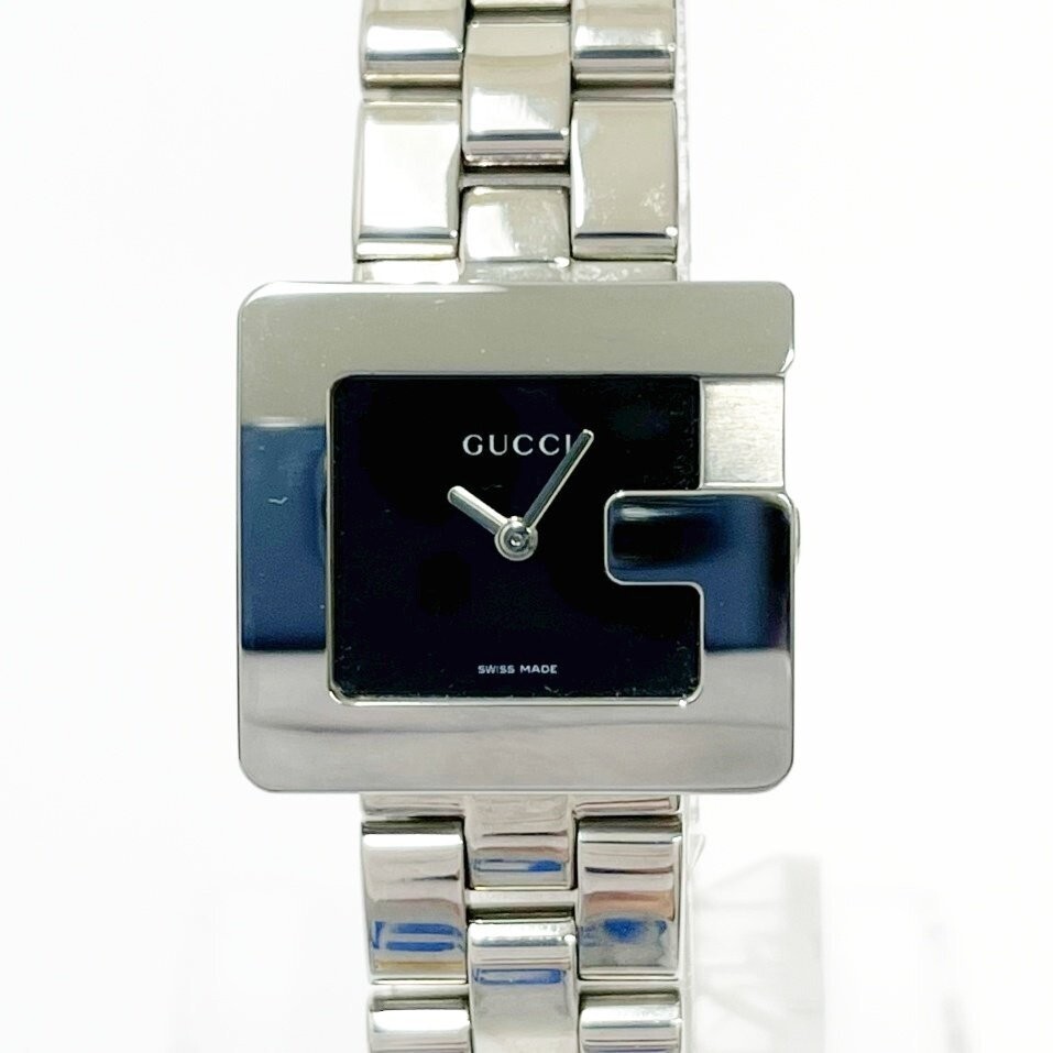 GUCCI 3600L G Logo Square Women\'s Watch with Black Dial and Silver Color s-l400.jpg main image 2
