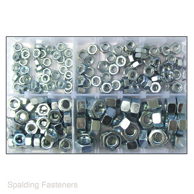 Assorted Zinc Plated Whitworth BSW Hexagon Full Nuts
