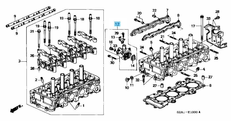 HONDA S2000 AP1 2000-2009 Genuine VTEC Solenoid Spool Valve 15810-PCX-015 OEM