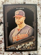 2018 TOPPS ALLEN GINTER X BASEBALL BASE CARD CLEVELAND INDIANS COREY KLUBER #117