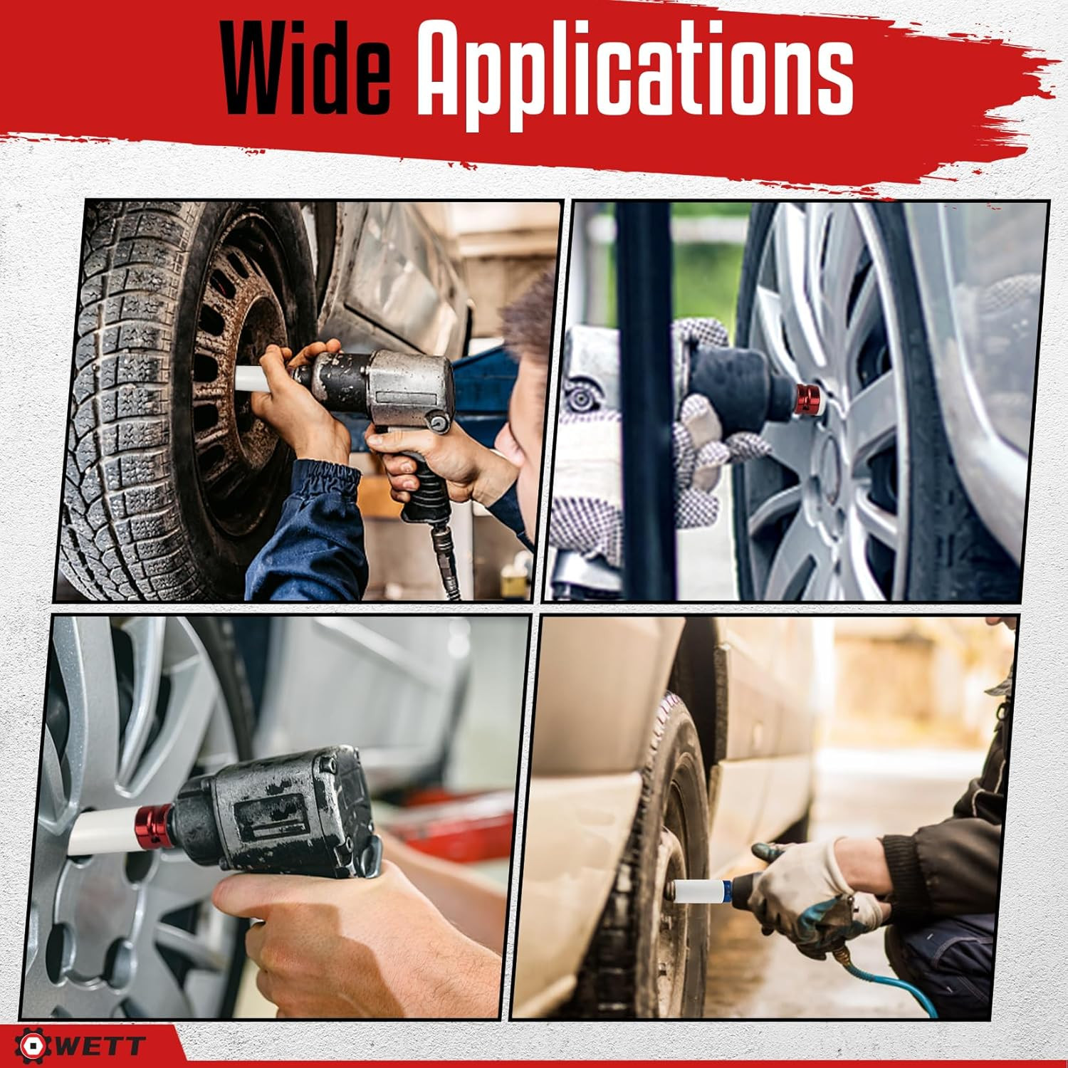 4Pcs 1/2 Inch Lug Nut Socket Set, Wheel Protector Thin Wall Deep Impact Socket, 