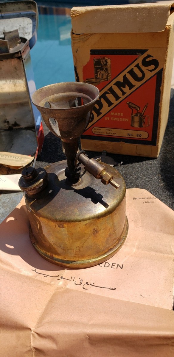 Vintage Genuine Optimus 80 Sweden Made Collectible Camping Stove