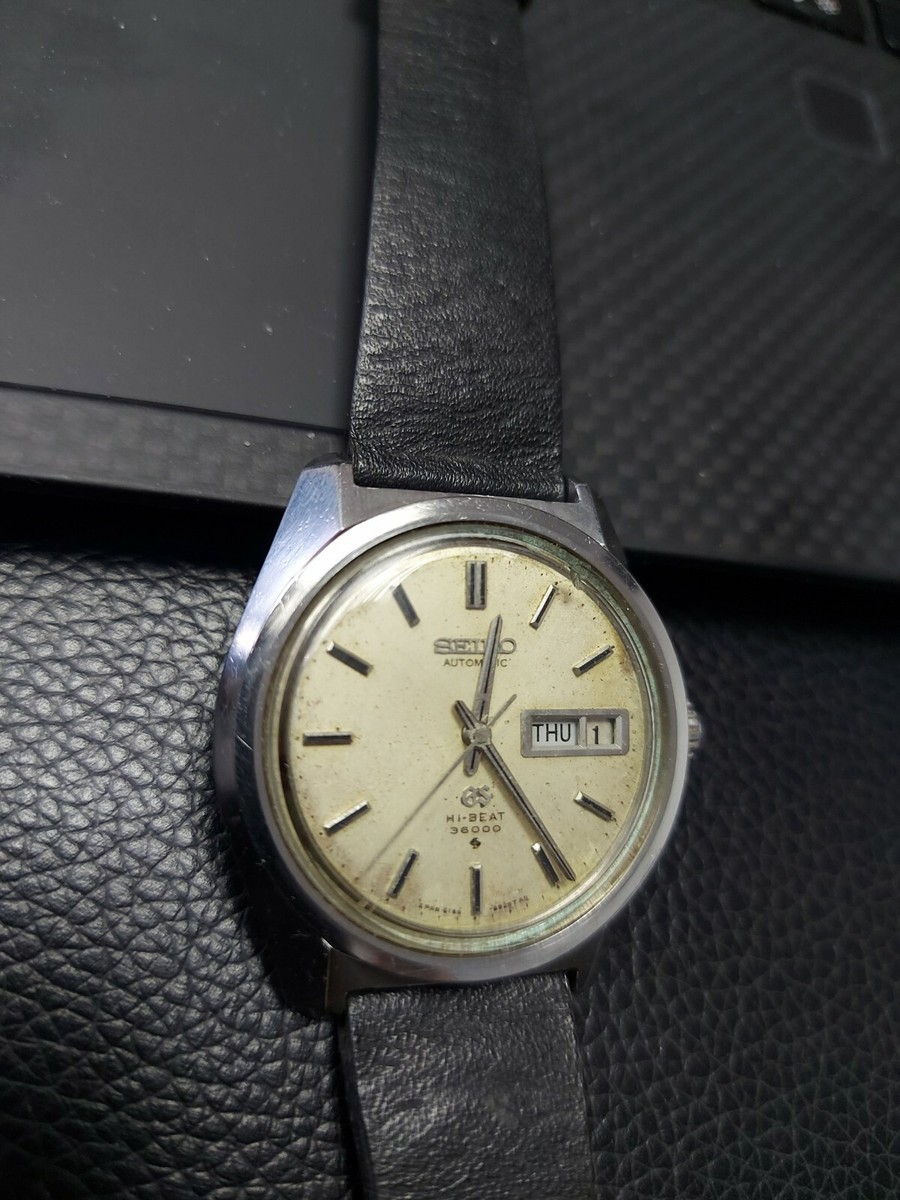 VINTAGE GRAND SEIKO HI-BEAT 36000 GS 6146-8000 DAY DATE MEN VINTAGE GRAND SEIKO HI-BEAT 36000 GS 6146-8000 DAY DATE MEN
