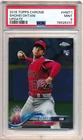 2018 Topps Chrome Update Shohei Ohtani Pitching RC Angels / Dodgers SP PSA 9