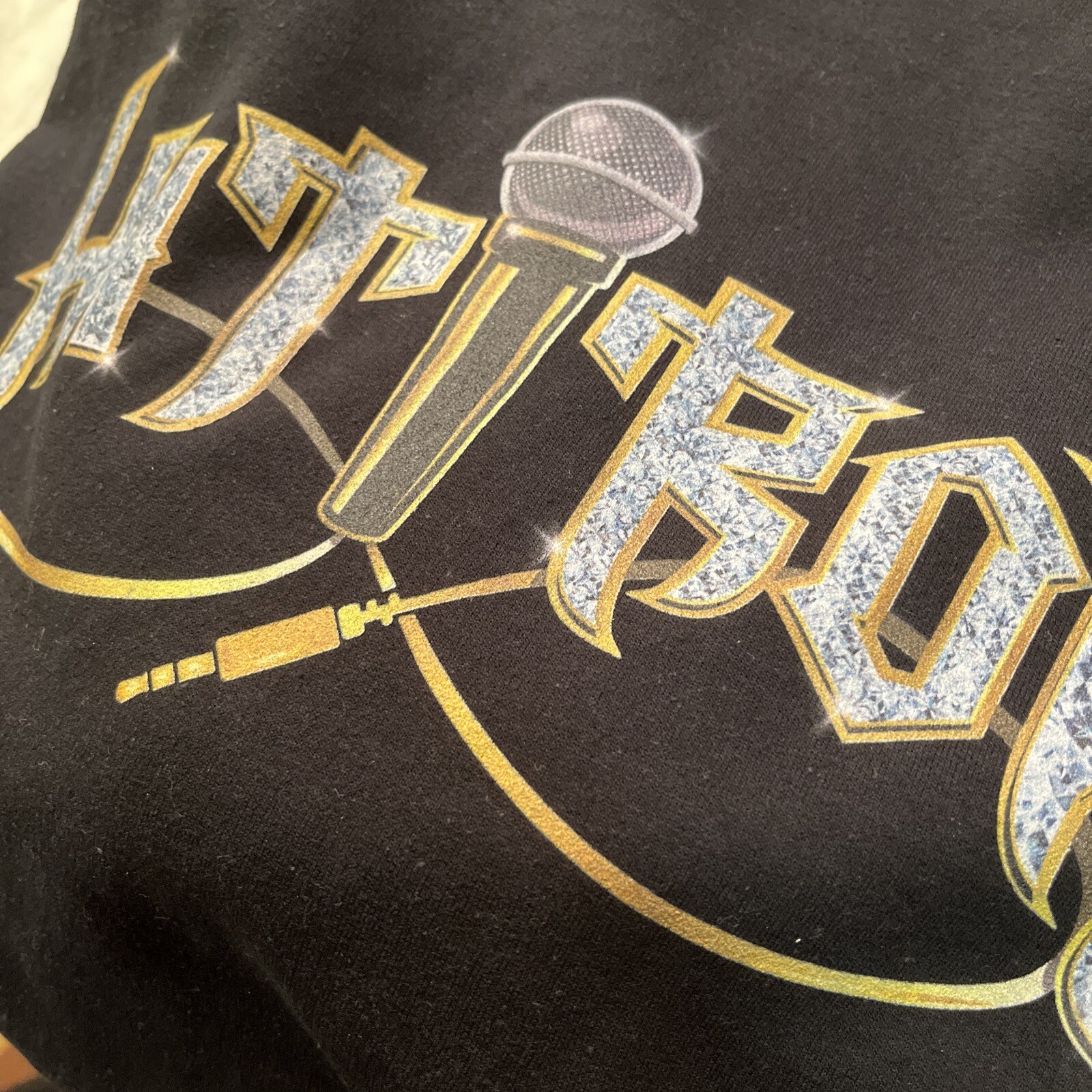 FILA Felpa con cappuccio nera microfono WWE Hit Row da uomo taglia XXxl 3XL