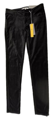 Jlo Jennifer Lopez Size 2 Black Velvet Skinny Mid Rise Pants NWT L31
