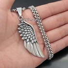 Angel Feather Wing 316L Solid Stainless Steel Pendant Necklace