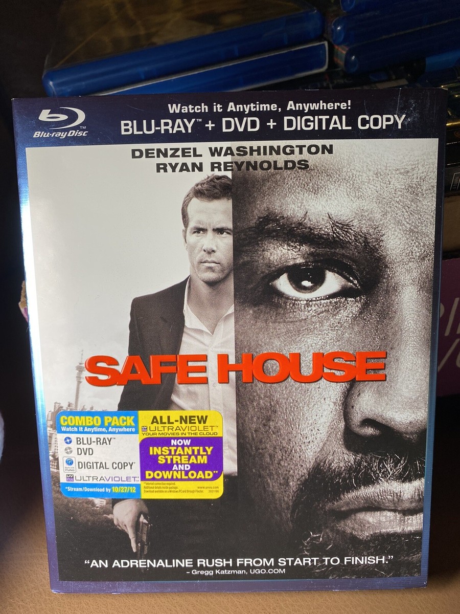 Safe House (Blu-ray Disc 2-Disc Set) Denzel Washington Ryan Reynolds Free  Ship!