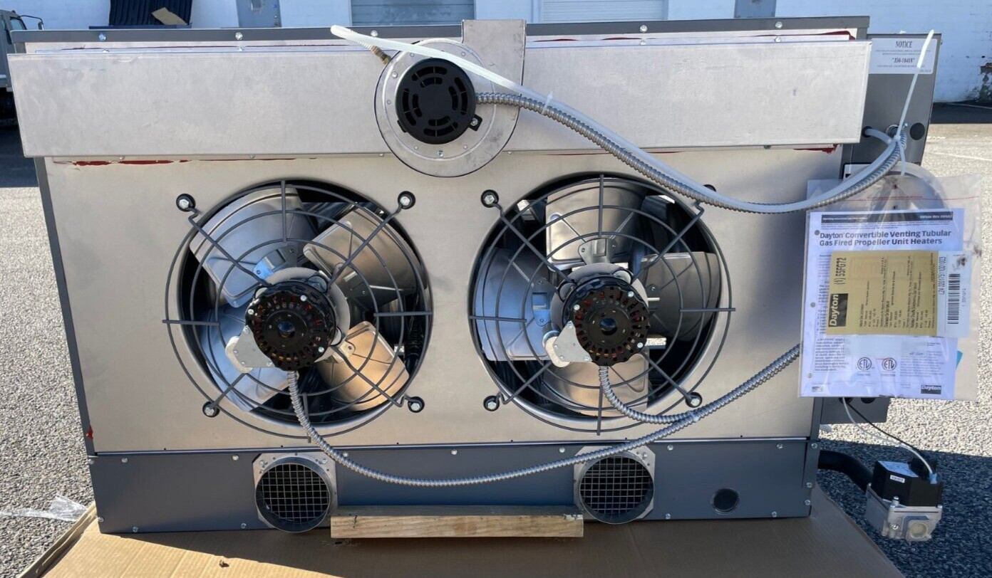 Dayton 55FG72 Commercial Gas Fired Wall Ceiling Shop Warehouse Heater 300k BTU