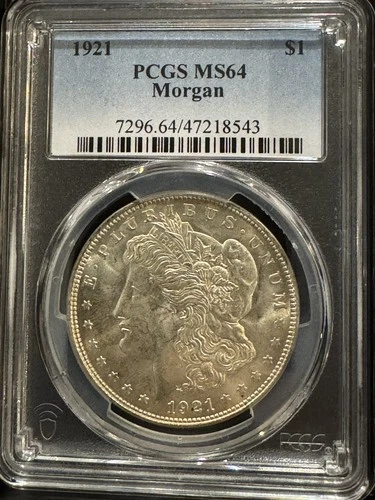 1921 Morgan Silver Dollar PCGS MS-64
