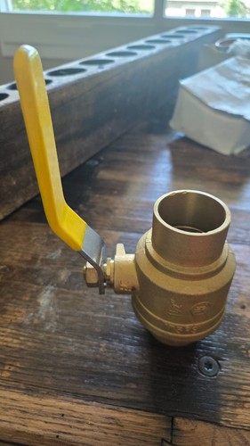 1 1/2 Inch 600 Full Port Sweat (CXC) Brass Ball Valve
