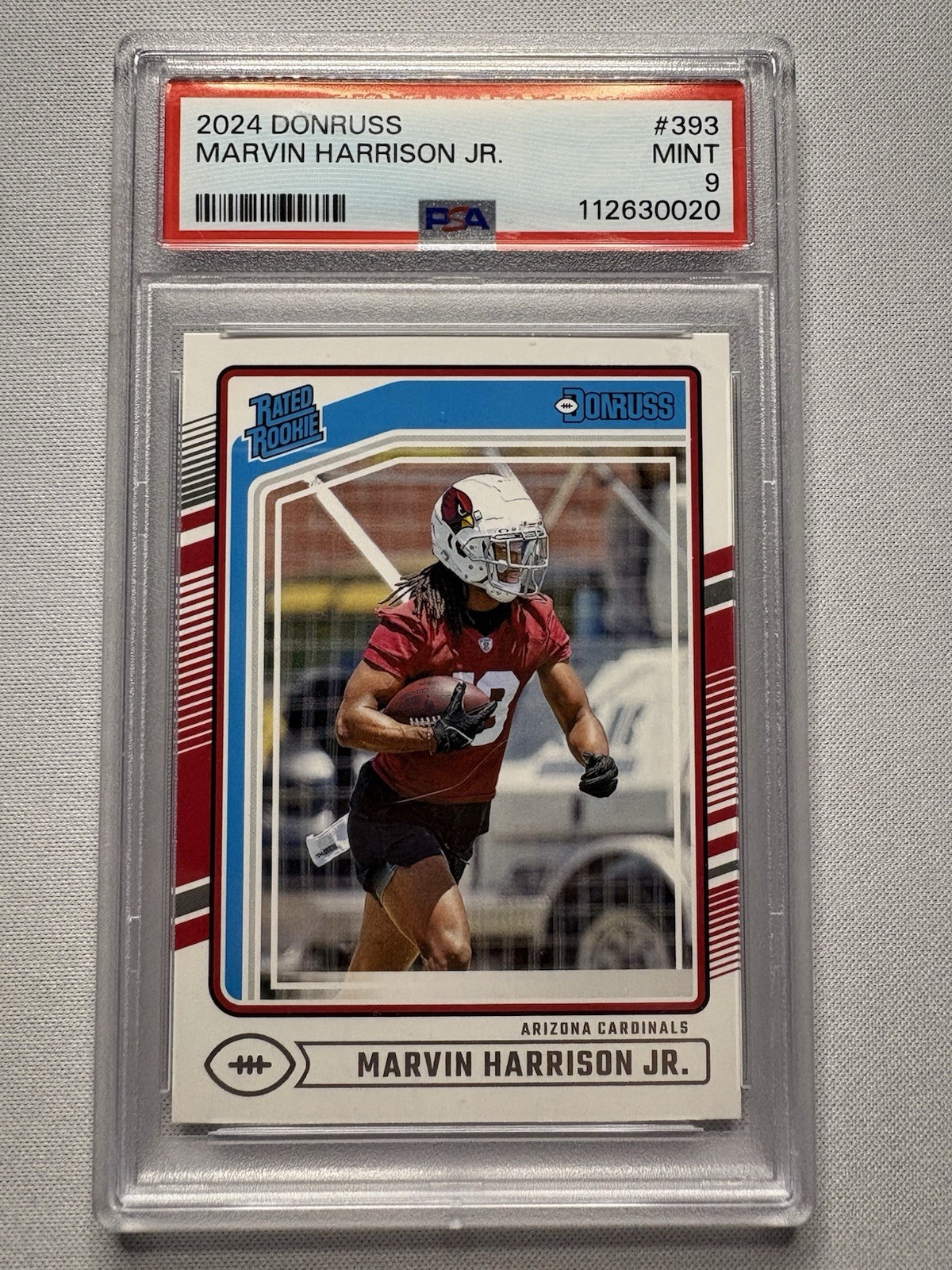 2024 Panini Donruss Rated Rookie Marvin Harrison Jr. #393 (RC) PSA 9 Mint