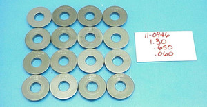 16 Valve Spring Seat Locators 1.300" O.D.- .650" -.060" Thickness -.500" I.D.
