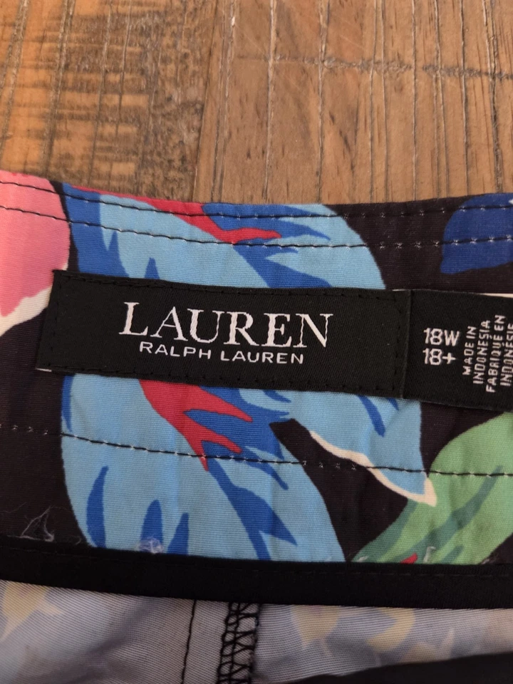 Lauren Ralph Lauren Polo Floral Board Shorts Mujer 18 Playa Vacaciones Cintura Ajustable Foto 2 de 4