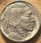 1913 Buffalo Nickel Type 2 – XF/AU– Flat Ground Reverse – Full Date – Original