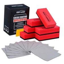 6PCS Ceramic Coating Applicator Sponge Blocks  12PCS Suede Cloth   Premium