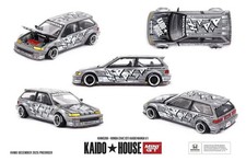 Mini GT HONDA CIVIC EF KAIDOMANGA V1 1987 1:64 Tuning Car Model (Static)