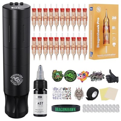 Dragonhawk Tattoo Maschine Set A3 Tattoo Maschine Kabellose Tätowiermaschine