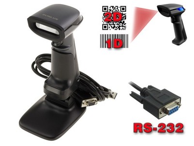 Duschkopf Scanner Pro RS232 Strichcodes 1D UPC EAN GS1 2D QR Code DataMatrix