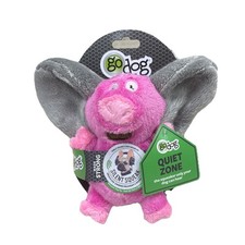 Juguete de peluche para perro GoDog Flips cerdo-elefante chirrido silencioso